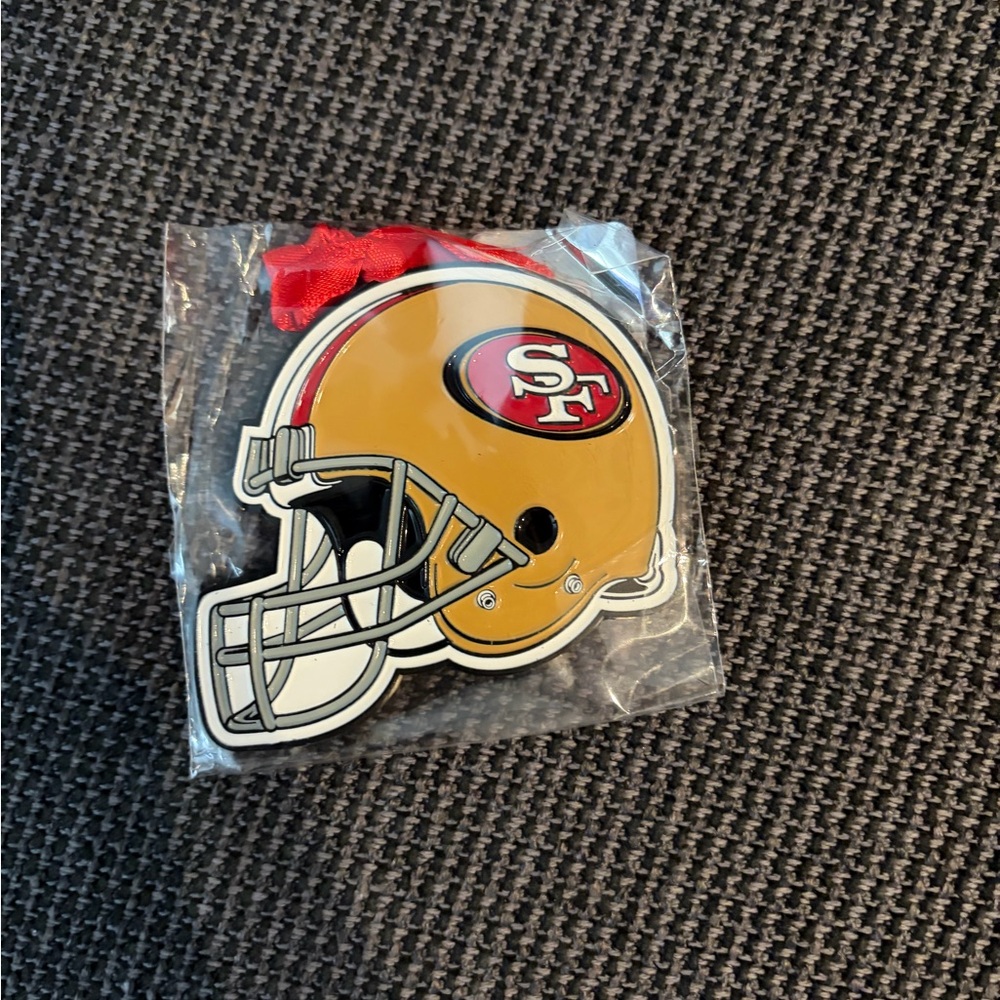 NEW San Francisco 49ers Helmet Ornament - Gold, Red, White